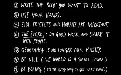 10 cosas que cada creador debería recordar por Austin Kleon